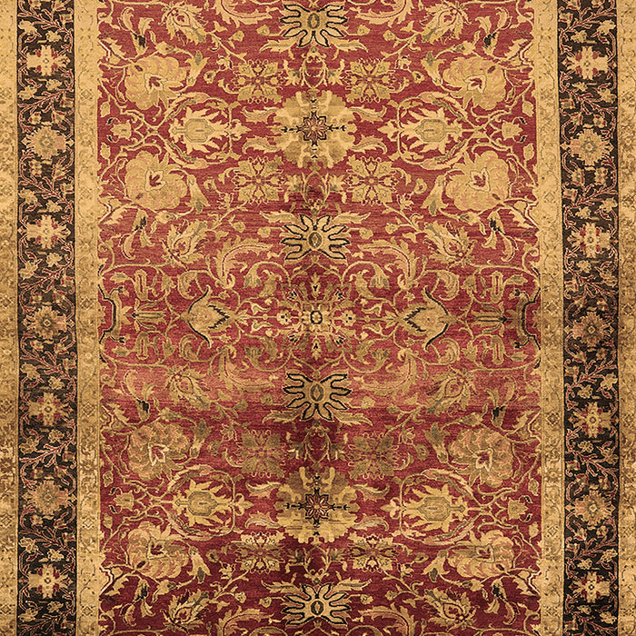Machine Washable Oriental Brown Industrial Rug, wshurb3065brn