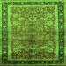 Square Oriental Green Industrial Rug, urb3065grn