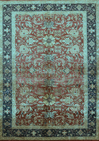 Oriental Light Blue Industrial Rug, urb3065lblu