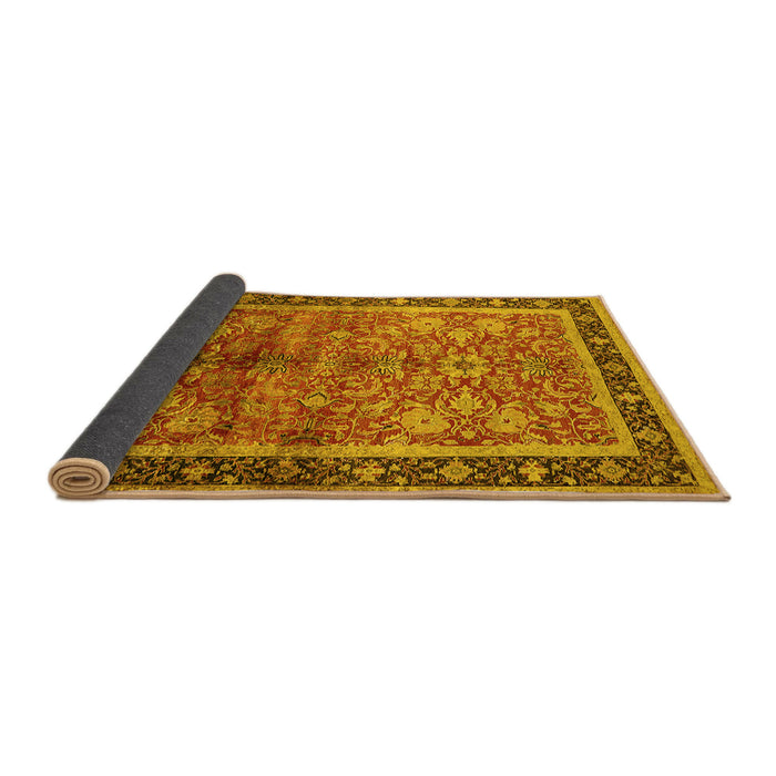 Sideview of Oriental Yellow Industrial Rug, urb3065yw