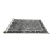 Sideview of Machine Washable Oriental Gray Industrial Rug, wshurb3065gry