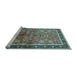 Sideview of Machine Washable Oriental Light Blue Industrial Rug, wshurb3065lblu