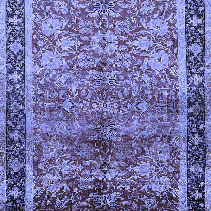 Machine Washable Oriental Blue Industrial Rug, wshurb3065blu