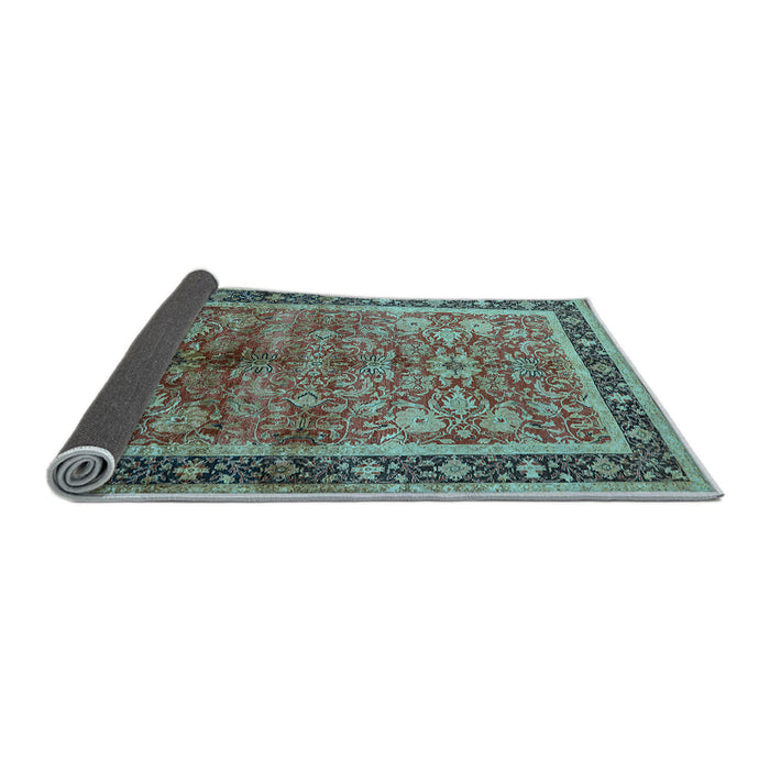 Sideview of Oriental Light Blue Industrial Rug, urb3065lblu