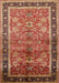 Mid-Century Modern Brown Sand Brown Oriental Rug, urb3065