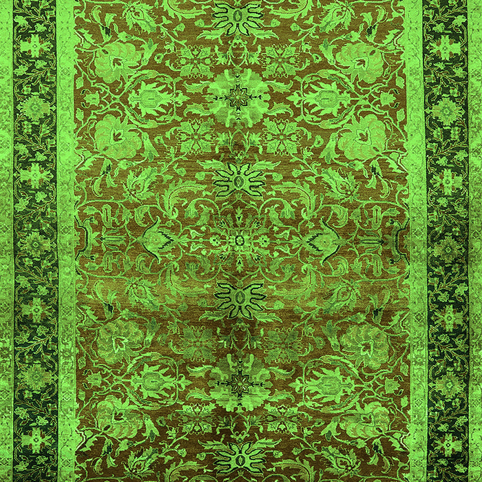 Machine Washable Oriental Green Industrial Area Rugs, wshurb3065grn