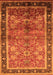 Machine Washable Oriental Orange Industrial Area Rugs, wshurb3065org