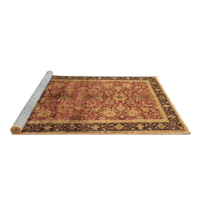 Sideview of Machine Washable Oriental Brown Industrial Rug, wshurb3065brn