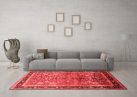 Machine Washable Oriental Red Industrial Rug, wshurb3065red