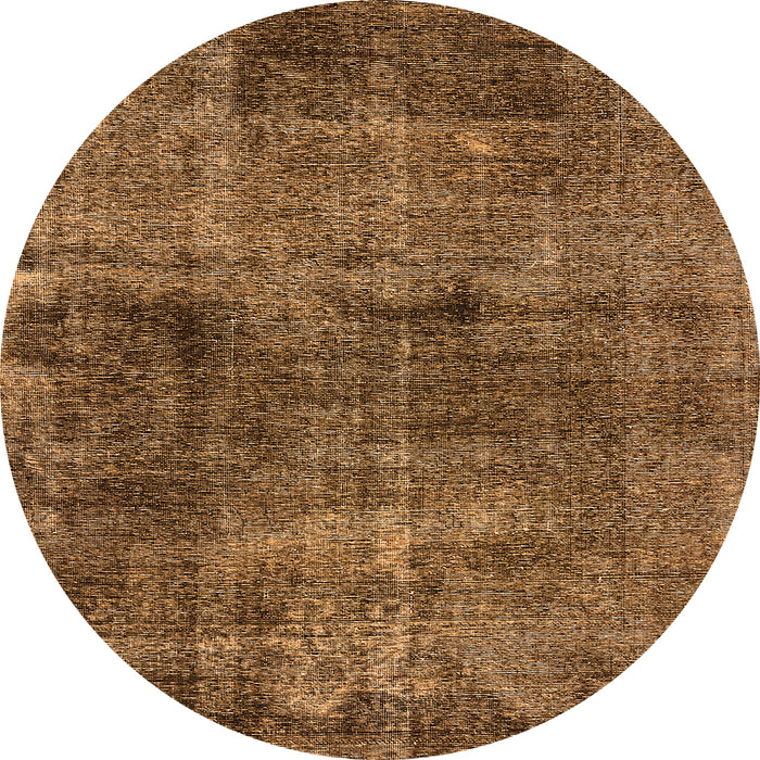 Round Oriental Orange Industrial Rug, urb3066org