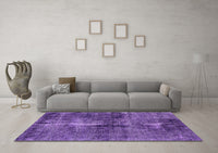 Machine Washable Oriental Purple Industrial Rug, wshurb3066pur