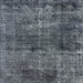 Square Mid-Century Modern Light Slate Gray Oriental Rug, urb3066