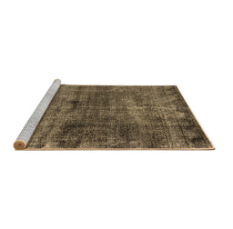 Sideview of Machine Washable Oriental Brown Industrial Rug, wshurb3066brn