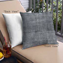Front View of Mid-Century Modern Urban Square Light Slate Gray Throw Pillow, 18 inch by 18 inch, pwurb3066