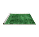 Sideview of Machine Washable Oriental Green Industrial Area Rugs, wshurb3066grn