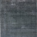 Square Machine Washable Industrial Modern Charcoal Blue Rug, wshurb3067