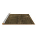 Sideview of Machine Washable Oriental Brown Industrial Rug, wshurb3067brn