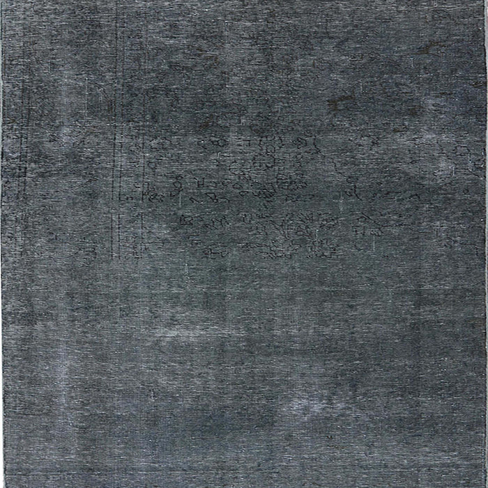 Mid-Century Modern Charcoal Blue Oriental Rug, urb3067
