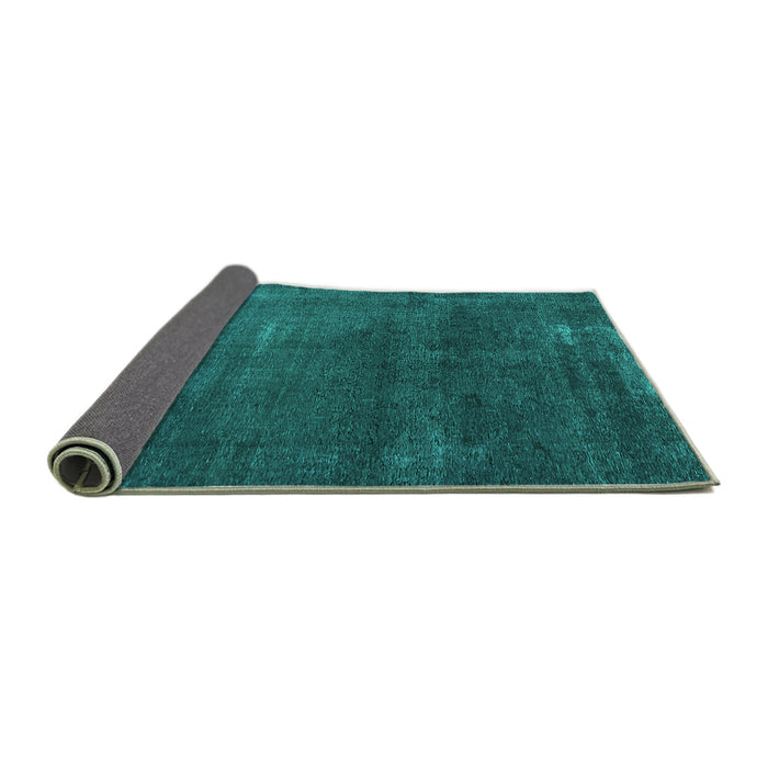 Sideview of Oriental Turquoise Industrial Rug, urb3067turq