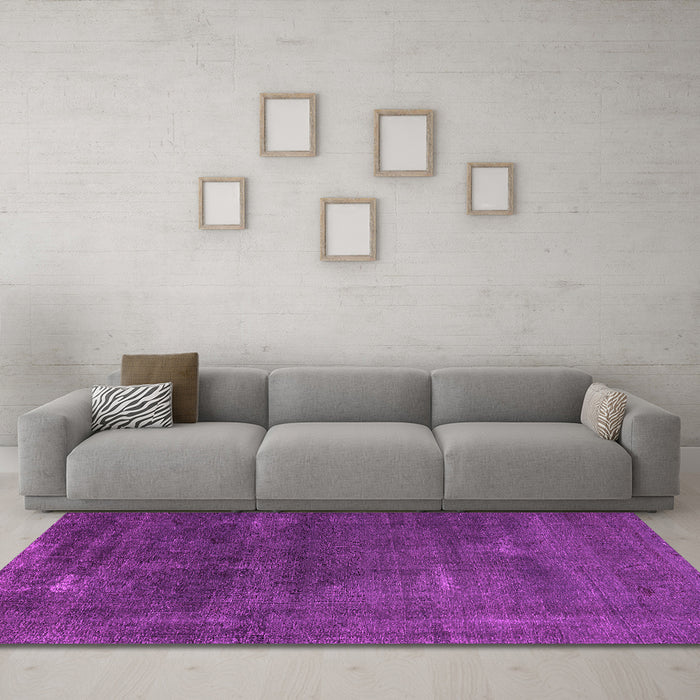 Machine Washable Oriental Pink Industrial Rug in a Living Room, wshurb3067pnk