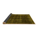 Sideview of Oriental Yellow Industrial Rug, urb3068yw