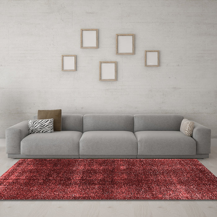 Industrial Red Washable Rugs