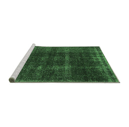Sideview of Machine Washable Oriental Emerald Green Industrial Area Rugs, wshurb3068emgrn