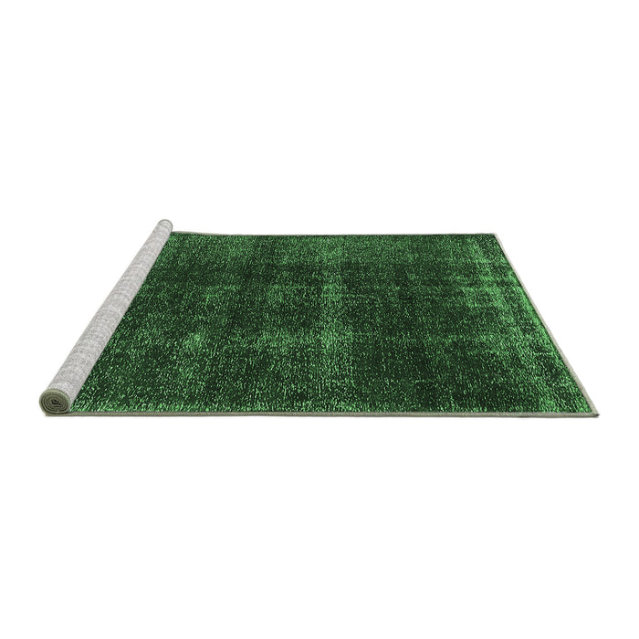 Sideview of Machine Washable Oriental Emerald Green Industrial Area Rugs, wshurb3068emgrn