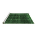 Sideview of Machine Washable Oriental Emerald Green Industrial Area Rugs, wshurb3068emgrn