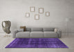 Machine Washable Oriental Purple Industrial Area Rugs in a Living Room, wshurb3068pur