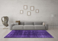 Machine Washable Oriental Purple Industrial Rug, wshurb3068pur