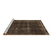 Sideview of Machine Washable Oriental Brown Industrial Rug, wshurb3068brn