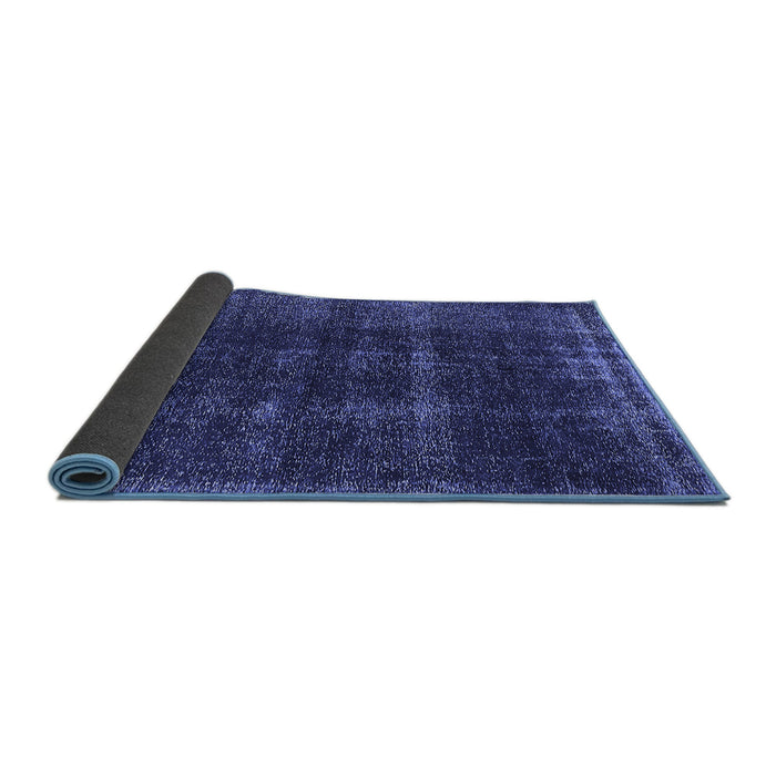 Sideview of Oriental Blue Industrial Rug, urb3068blu