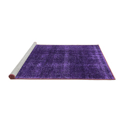 Sideview of Machine Washable Oriental Purple Industrial Area Rugs, wshurb3068pur
