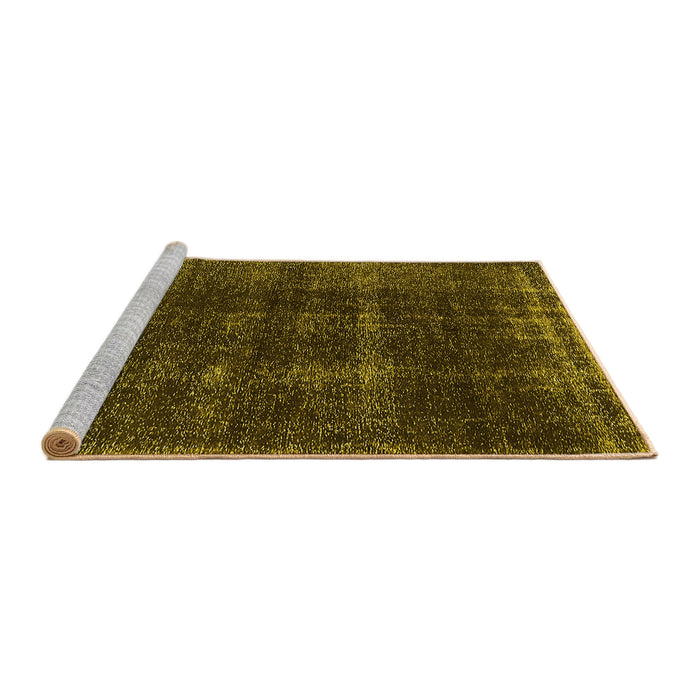 Sideview of Machine Washable Oriental Yellow Industrial Rug, wshurb3068yw