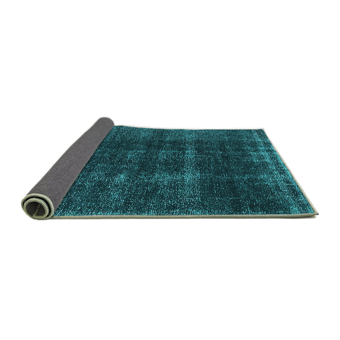 Sideview of Oriental Turquoise Industrial Rug, urb3068turq