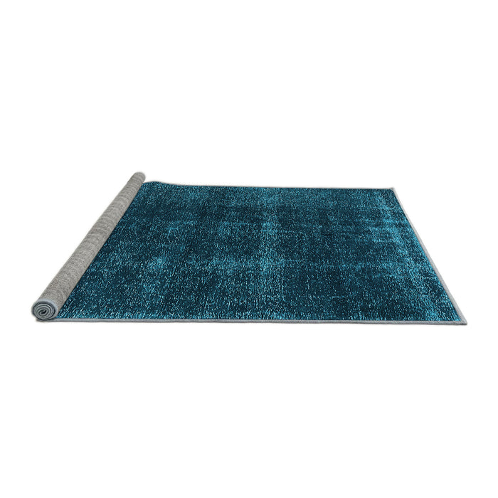 Sideview of Machine Washable Oriental Light Blue Industrial Rug, wshurb3068lblu