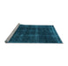 Sideview of Machine Washable Oriental Light Blue Industrial Rug, wshurb3068lblu