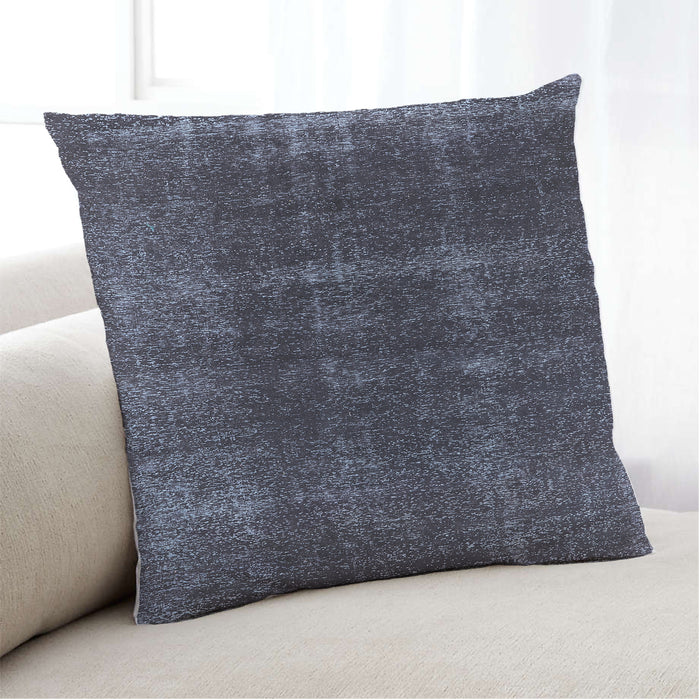 Lifestyle Image of Mid-Century Modern Urban Square Slate Blue Grey Blue Throw Pillow, 18 inch by 18 inch, pwurb3068