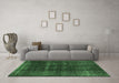 Machine Washable Oriental Emerald Green Industrial Area Rugs in a Living Room,, wshurb3068emgrn