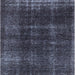 Square Mid-Century Modern Slate Blue Grey Oriental Rug, urb3068