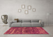 Machine Washable Oriental Orange Industrial Area Rugs in a Living Room, wshurb3069org