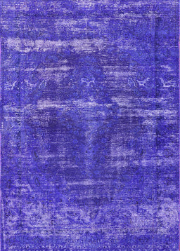 Machine Washable Industrial Modern Blue Rug, wshurb3069
