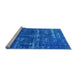 Sideview of Machine Washable Oriental Light Blue Industrial Rug, wshurb3069lblu