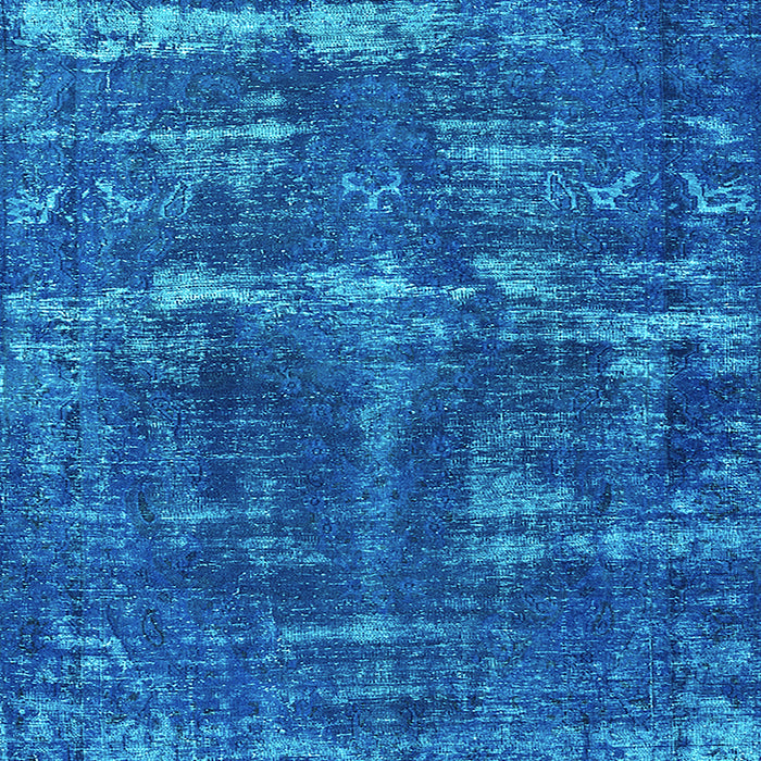 Machine Washable Oriental Turquoise Industrial Area Rugs, wshurb3069turq