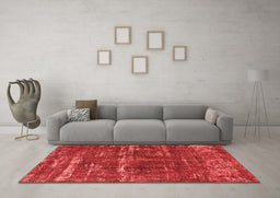 Industrial Red Washable Rugs