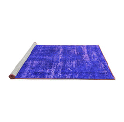 Sideview of Machine Washable Oriental Purple Industrial Area Rugs, wshurb3069pur
