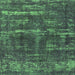 Square Machine Washable Oriental Green Industrial Area Rugs, wshurb3069grn