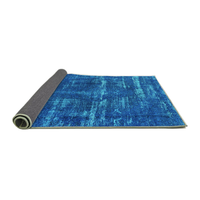 Sideview of Oriental Turquoise Industrial Rug, urb3069turq