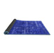 Sideview of Oriental Blue Industrial Rug, urb3069blu